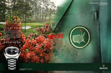 rolex golf commercial voice|the masters Rolex.